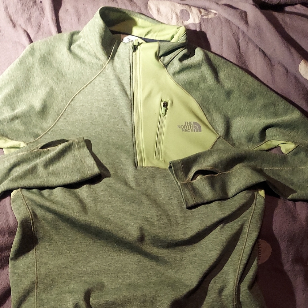 Dope Neon Green Flash Dry Quarter Zip By The North Face. Great All Year Layering